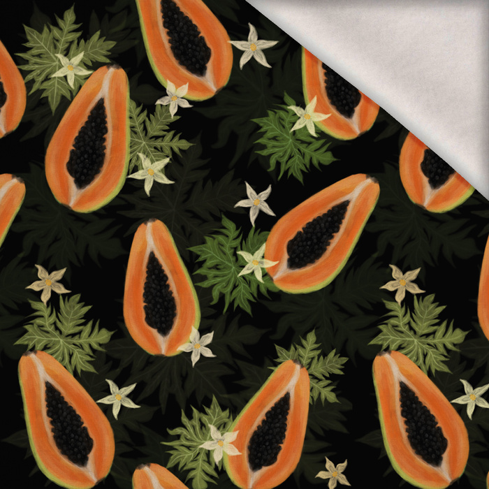 PAPAYA ORANGE & BLACK - brushed knitwear with elastane ITY