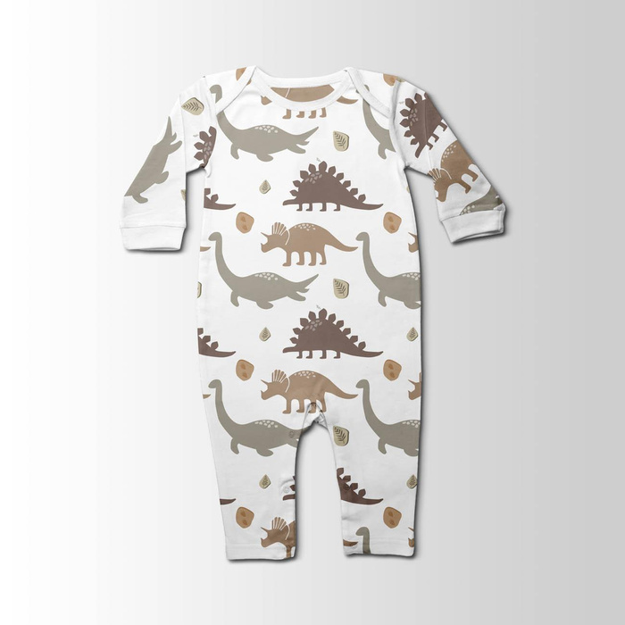 BROWN DINOSAURS PAT. 1 - Waterproof woven fabric