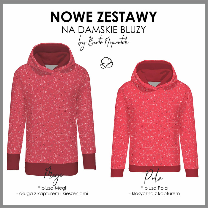 BLUZA DAMSKA (POLA) CLASSIC Z KAPTUREM - ROSA wz. 1 -  dzianina pętelkowa  L