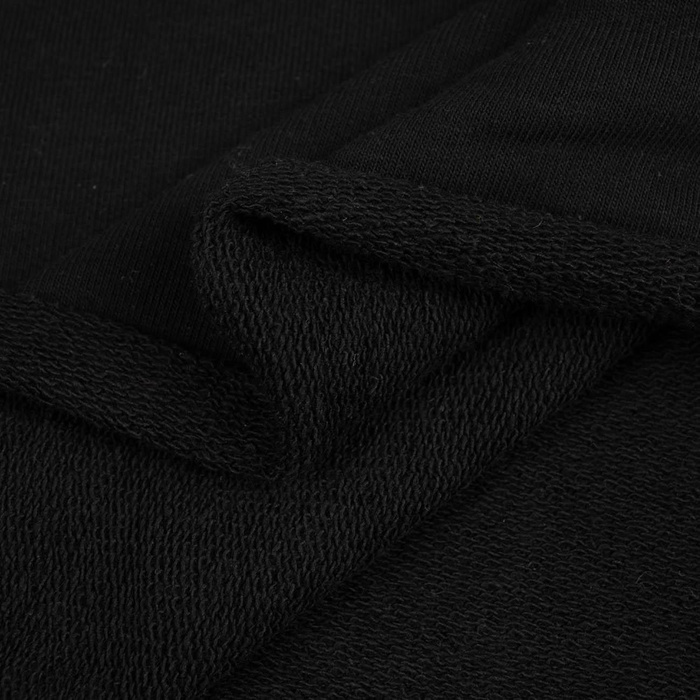 D-16 BLACK - thick looped knit 290g