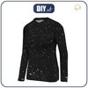 DAMEN THERMO BLUSE (PATTY) - BETON / schwarz - Nähset XS