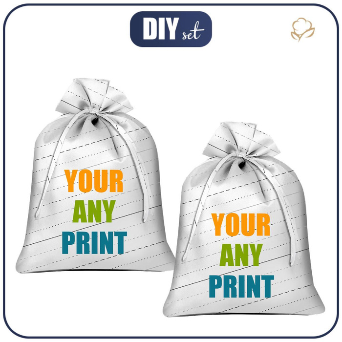 Gift pouches - WITH CUSTOM PRINT - sewing set - SMALL