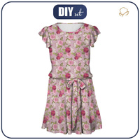 DRESS "EMMA" - ROSE GARDEN / pink - Viscose jersey with elastane M