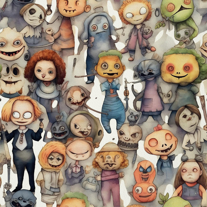HALLOWEEN wz.8- Polster- Velours