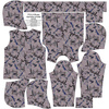 BLUZA DAMSKA (POLA) CLASSIC Z KAPTUREM - ZACZAROWANA ŁĄKA (ZACZAROWANA NOC) - dzianina pętelkowa XXXL