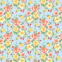ROSES pat. 1 (colorful) - Viscose jersey