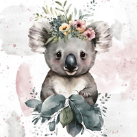 BABY KOALA - PANEL (60cm x 50cm) SINGLE JERSEY