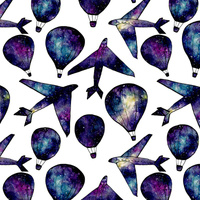 GALACTIC FLIGHTS - single jersey with elastane TE210