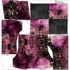 SNOOD SWEATSHIRT (FURIA) - FLOWERS / golden contour - looped knit fabric ITY - M
