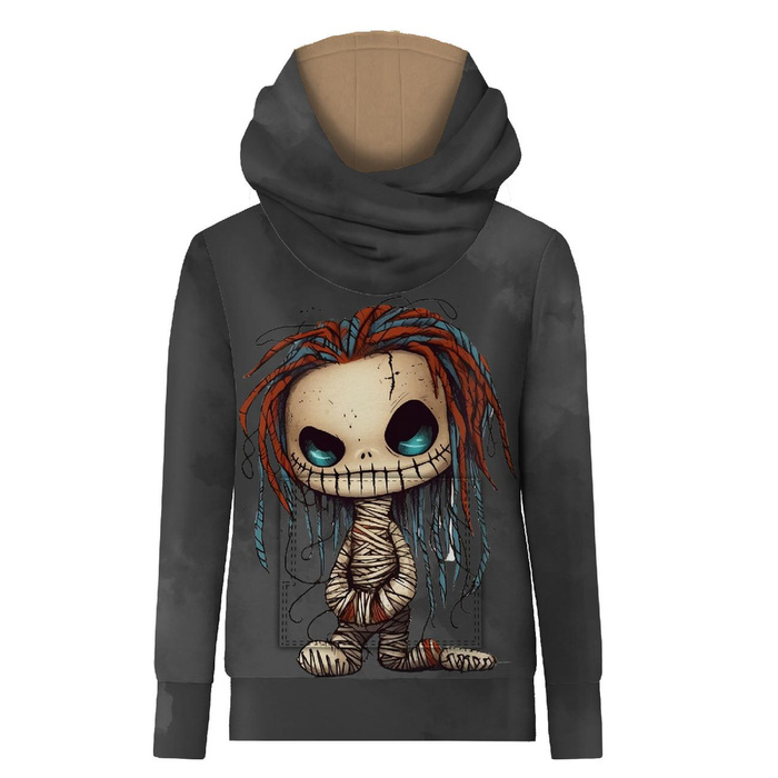 BLUZA Z KAPTUREM UNISEX (HYDRA) - VOODOO DOLL - zestaw do uszycia (110/116)