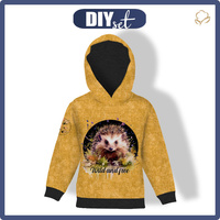 KID'S HOODIE (ALEX) - WATERCOLOR HEDGEHOG - sewing set