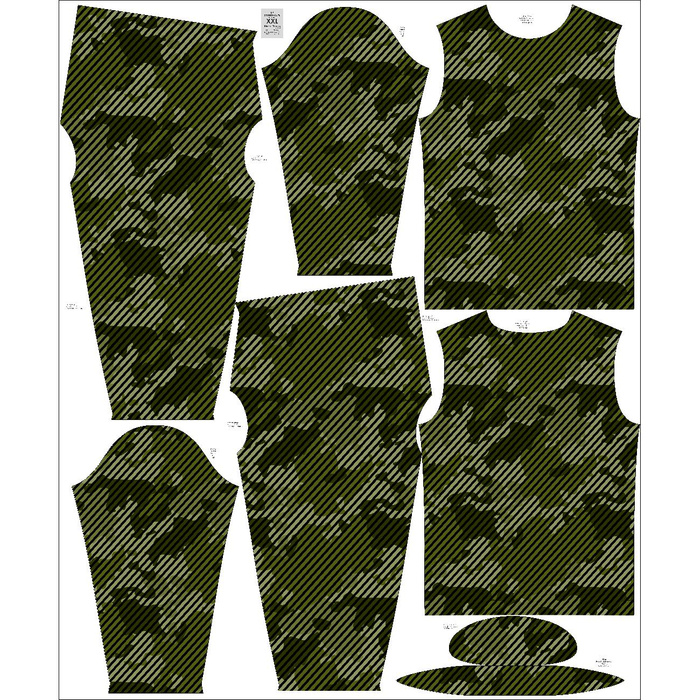 THERMO MEN'S SET (STEVE) - CAMOUFLAGE / STRIPES - sewing set M