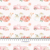 PUMPKINS ON THE PICKUP / STRIPES (PUMPKIN GARDEN) - Cotton woven fabric