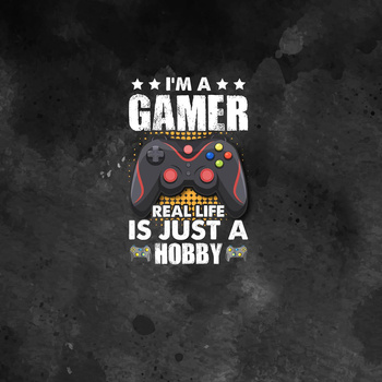 GAMER / černy - Panel (75cm x 80cm) teplákovina počesaná s elastanem ITY