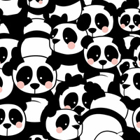 PANDAS / rosa  - schnelltrocknende Webware