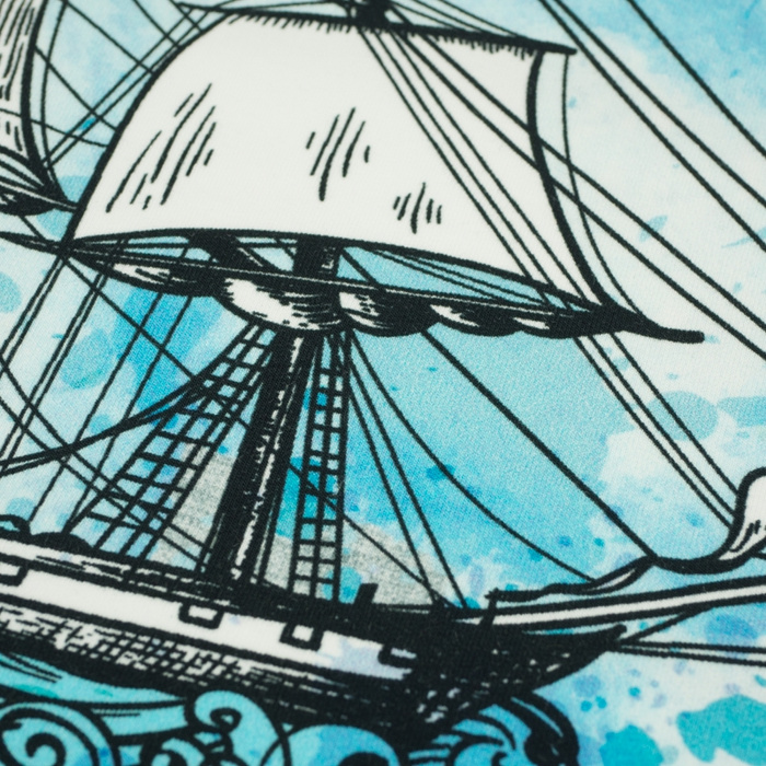 SAILING SHIP - panel looped knit 