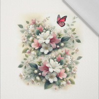 PASTEL BLOOM WZ. 1 - panel (75cm x 80cm) Cotton woven fabric