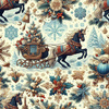 Vintage Christmas wz.24 - dzianina drapana z elastanem ITY