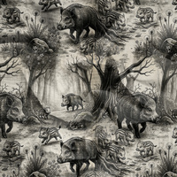 WILD BOAR WZ. 2 - Muślin bawełniany