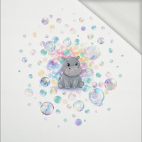 CUTE HIPPO - panel (60cm x 50cm) looped knit