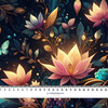Butterfly & Flowers wz.6- Welur tapicerski
