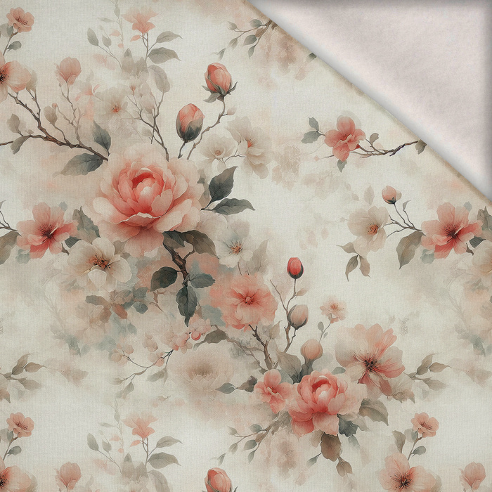 PASTEL FLOWERS WZ. 26 - brushed knitwear with elastane ITY
