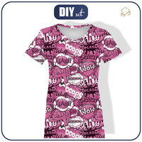 DAMEN T-SHIRT - COMICS (rosa) - Single Jersey