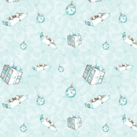 GESCHENKE UND WEIHNACHTSKUGELN (MAGISCHER WEIHNACHTSWALD) - Baumwoll Webware