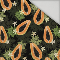 PAPAYA ORANGE & BLACK - tkanina szybkoschnąca