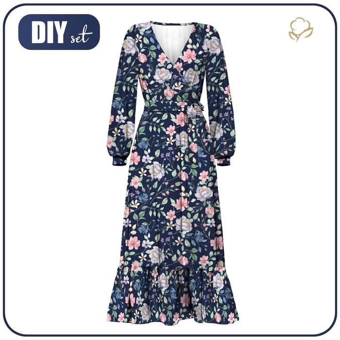 SUKIENKA KOPERTOWA Z FALBANKĄ (ABELLA) - SUMMER FOLK wz. 5 - zestaw do uszycia XL