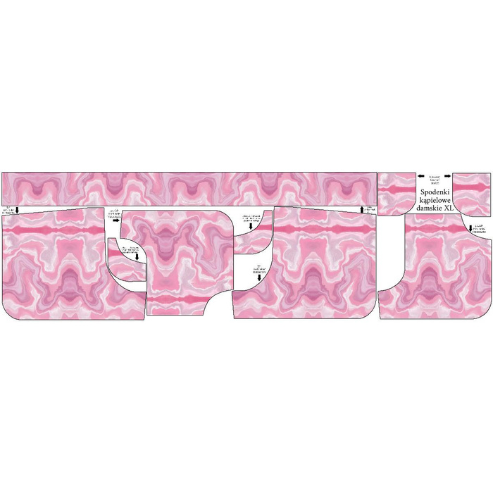 Women’s boardshorts - WATERCOLOR pat. 5 L