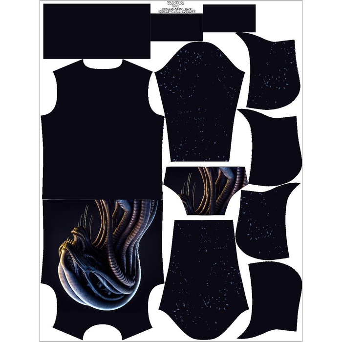 HERREN HOODIE (COLORADO) - ALIEN PORTRAIT - Nähset M