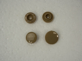 Patentky KAM, plastové západky  14mm - BÉŽOVÉ 10sad