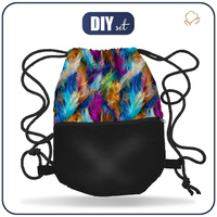 TURNBEUTEL MIT TASCHE - NEON-FEDERN - Nähset