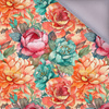 FLOWERS PAPAYA ORANGE WZ. 12 - softshell