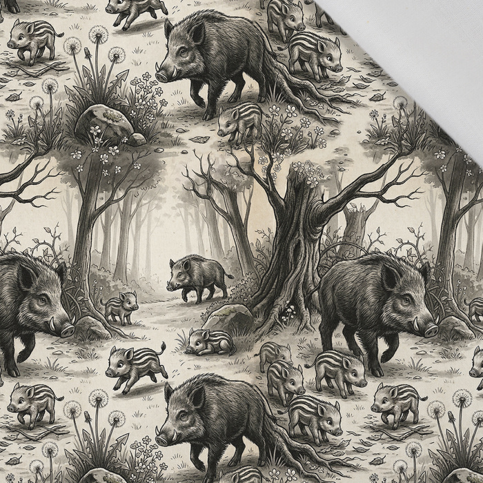 WILD BOAR WZ. 2 - viscose woven fabric