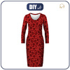 PENCIL DRESS (ALISA) - ROSES - sewing set XXL