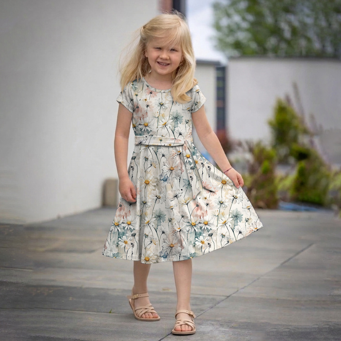 KID'S DRESS "MIA" - FLORAL REVERIE WZ. 13 - sewing set