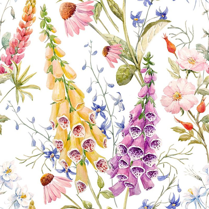 BLUMEN / Glockenblumen - Baumwoll Webware