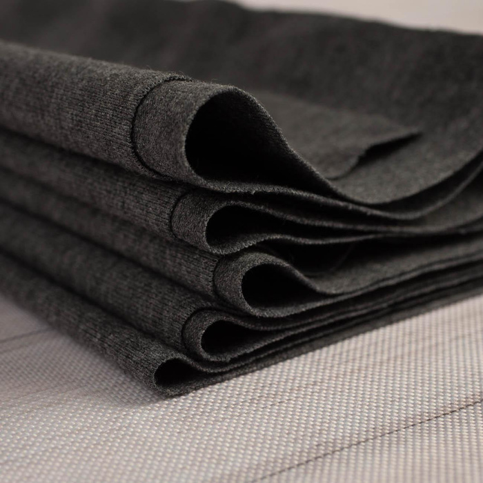 Single Jersey mit Elasthan TE210 - MELANGE GRAPHIT (D-08)