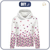 CLASSIC WOMEN’S HOODIE (POLA) - FLOWERS AND CLOVER (IN THE MEADOW) - looped knit fabric - S