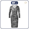 PENCIL DRESS (ALISA) - GRUNGE (black) - sewing set M