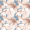 RETRO FLOWERS pat. 2 - Slub Weave 