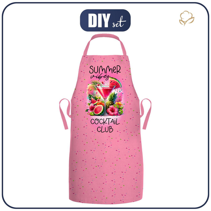 FARTUSZEK - SUMMER COCKTAIL - zestaw do uszycia- tkanina wodoodporna