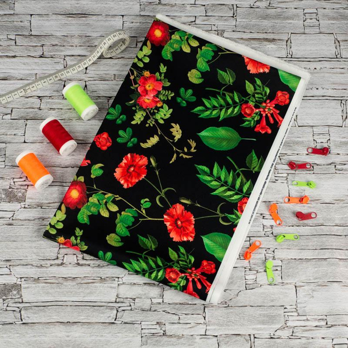 ROTER GARTEN (PARADIESGARTEN)  - Wasserabweisende Webware