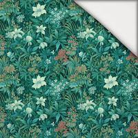 VERDIGRIS / FLOWERS - lehký, česaný úplet