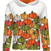 CLASSIC WOMEN’S HOODIE (POLA) - SMILE / PUMPKINS - looped knit fabric - XXXL