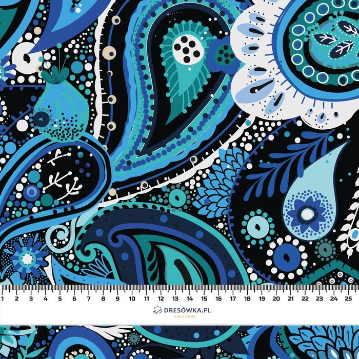 Paisley pattern no. 5 - looped knit fabric with elastane ITY