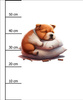SLEEPING DOG - panel (60cm x 50cm) SINGLE JERSEY