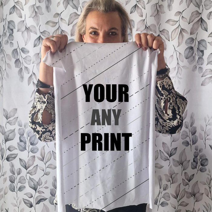 PANEL (60cm x 50cm) - WITH CUSTOM PRINT - looped knit fabric with elastane ITY